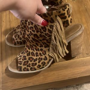 Cheetah Wedges with Fringe